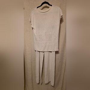 Chic Cream Women's Knit Set
